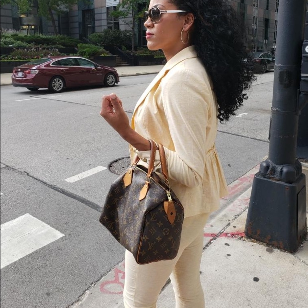 Yellow 2 pc linen suit
